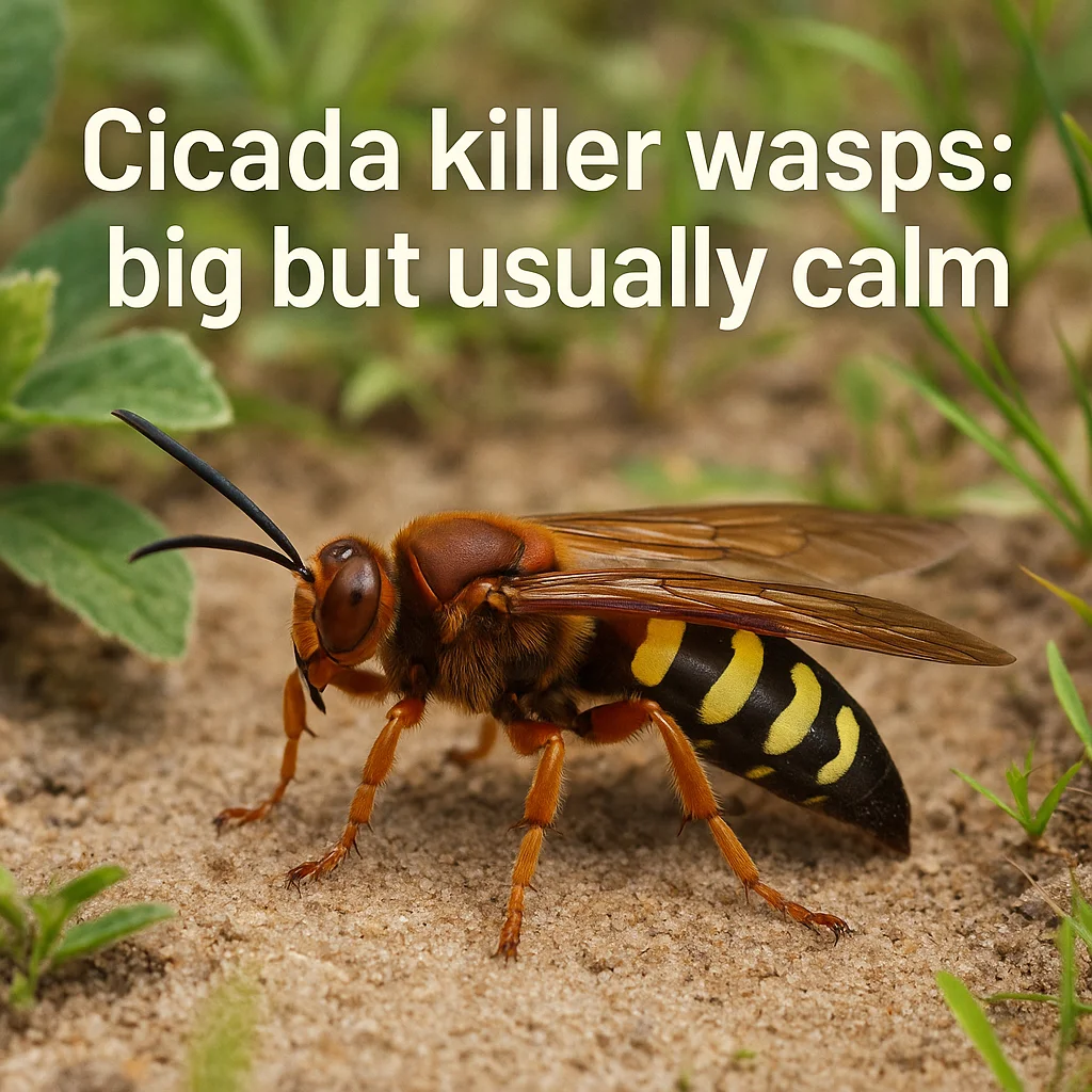 Cicada killer wasps: big but usually calm