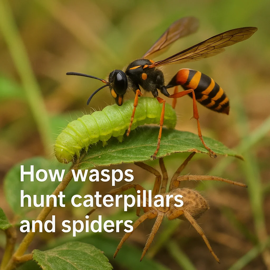 How wasps hunt caterpillars and spiders