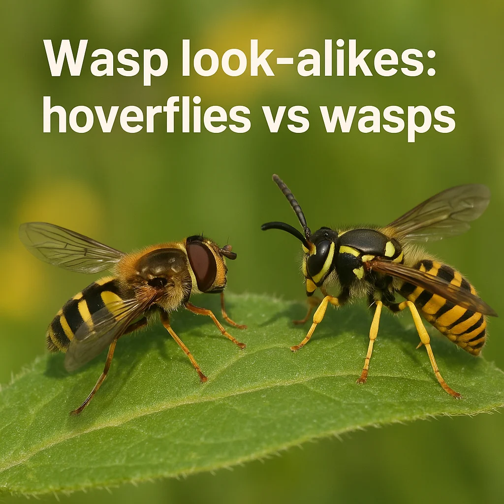 Wasp look-alikes: hoverflies vs wasps