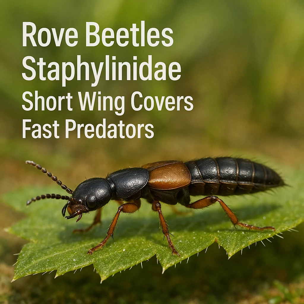 Rove Beetles Staphylinidae Short Wing Covers Fast Predators