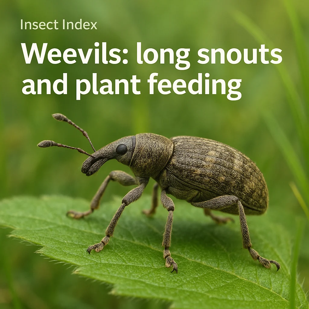 Weevils: long snouts and plant feeding