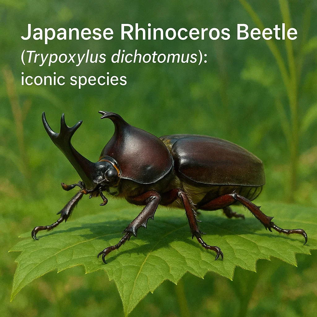 Japanese Rhinoceros Beetle (Trypoxylus dichotomus): iconic species
