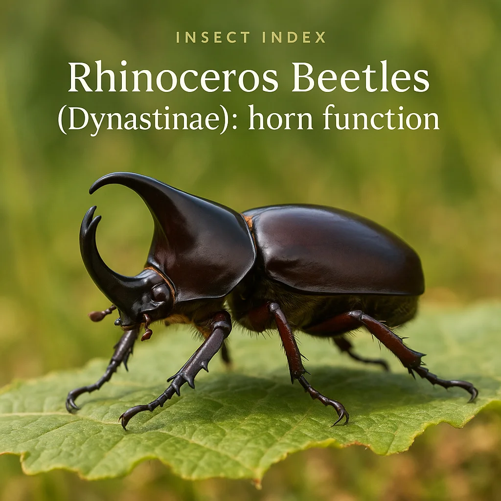Rhinoceros Beetles (Dynastinae): horn function