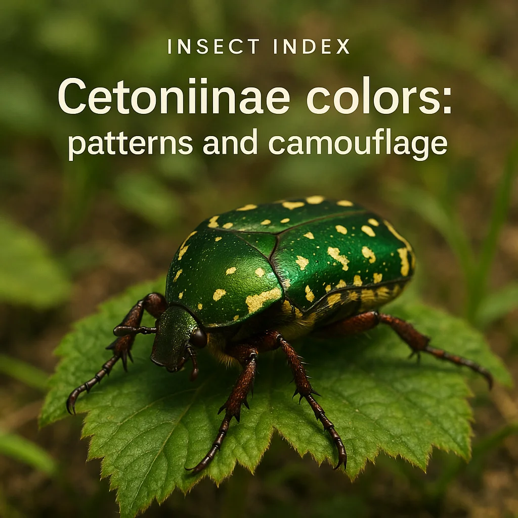 Cetoniinae colors: patterns and camouflage