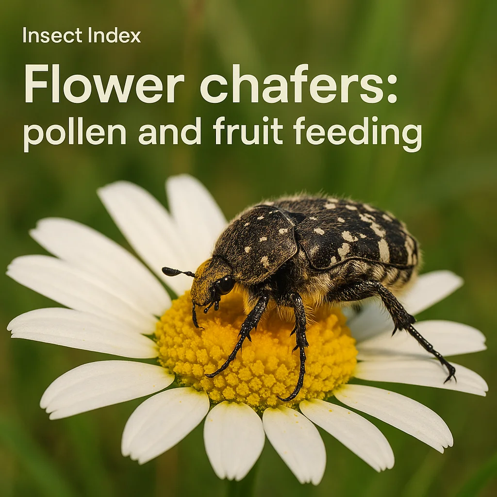 Flower chafers: pollen and fruit feeding