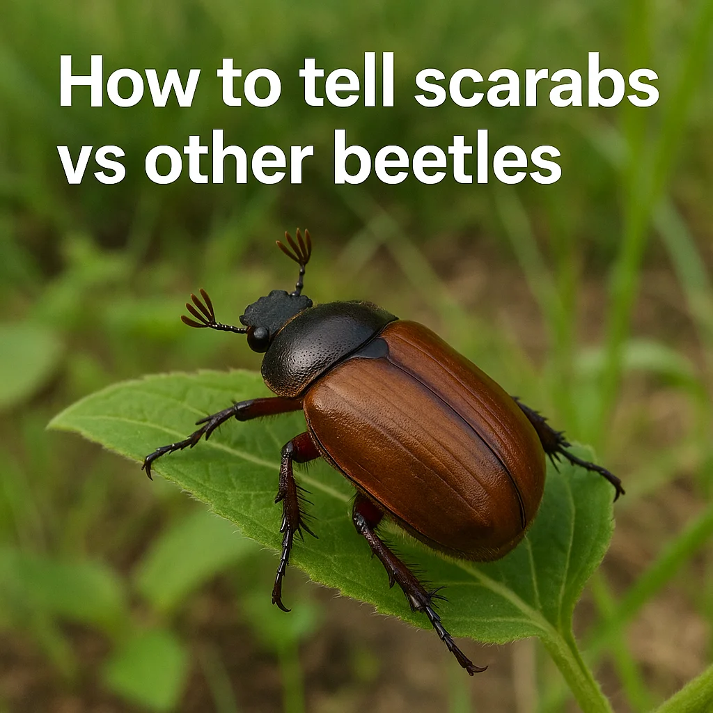 How to tell scarabs vs other beetles