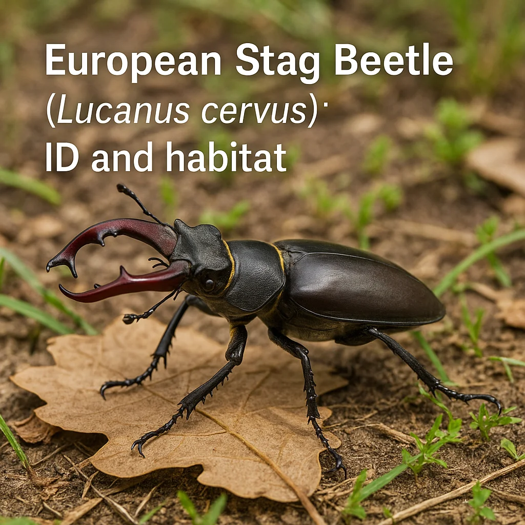 European Stag Beetle (Lucanus cervus): ID and habitat