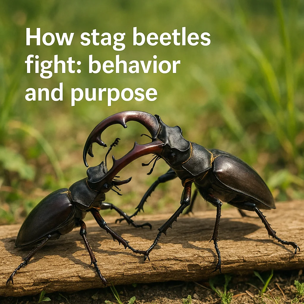 How stag beetles fight: behavior and purpose