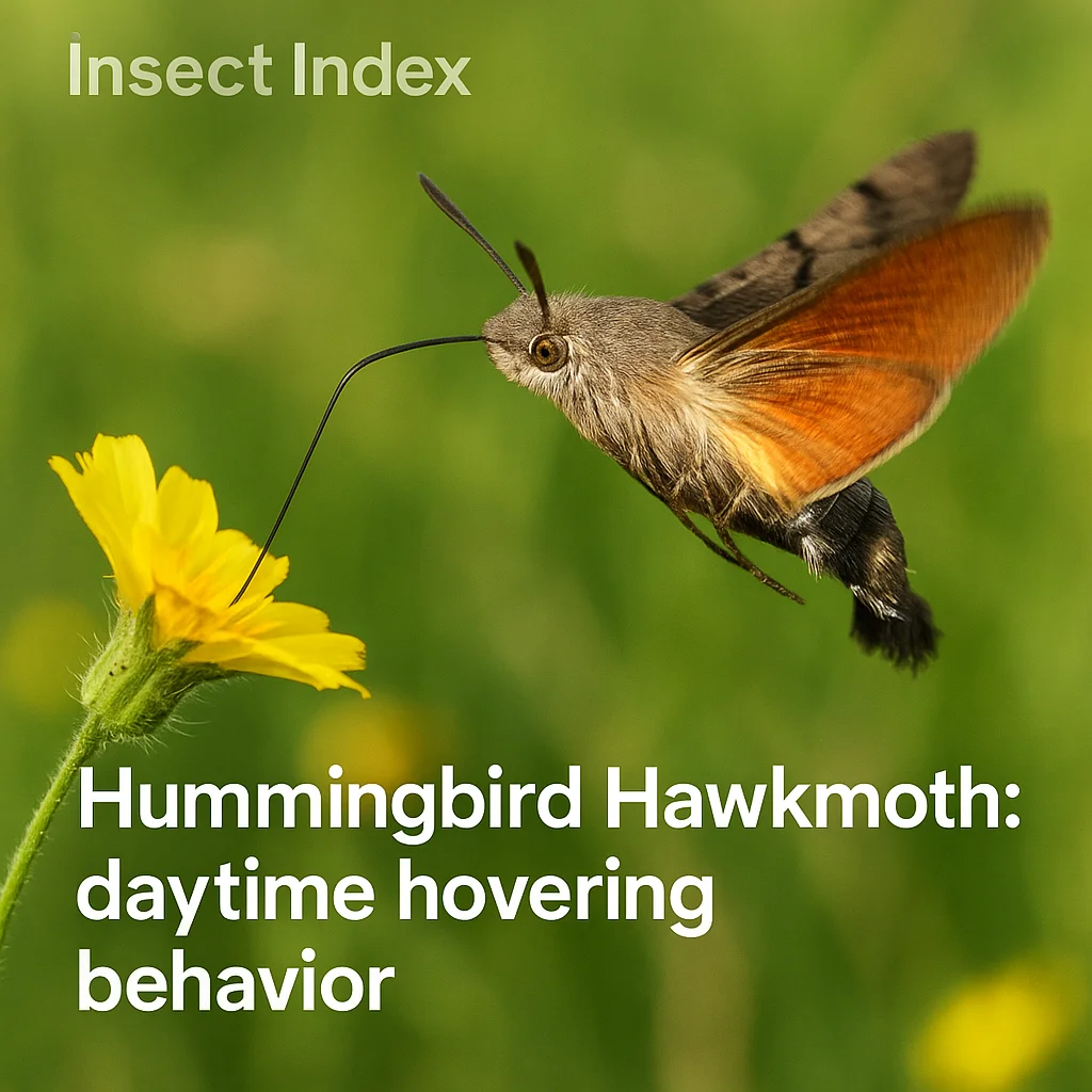 Hummingbird Hawkmoth: daytime hovering behavior