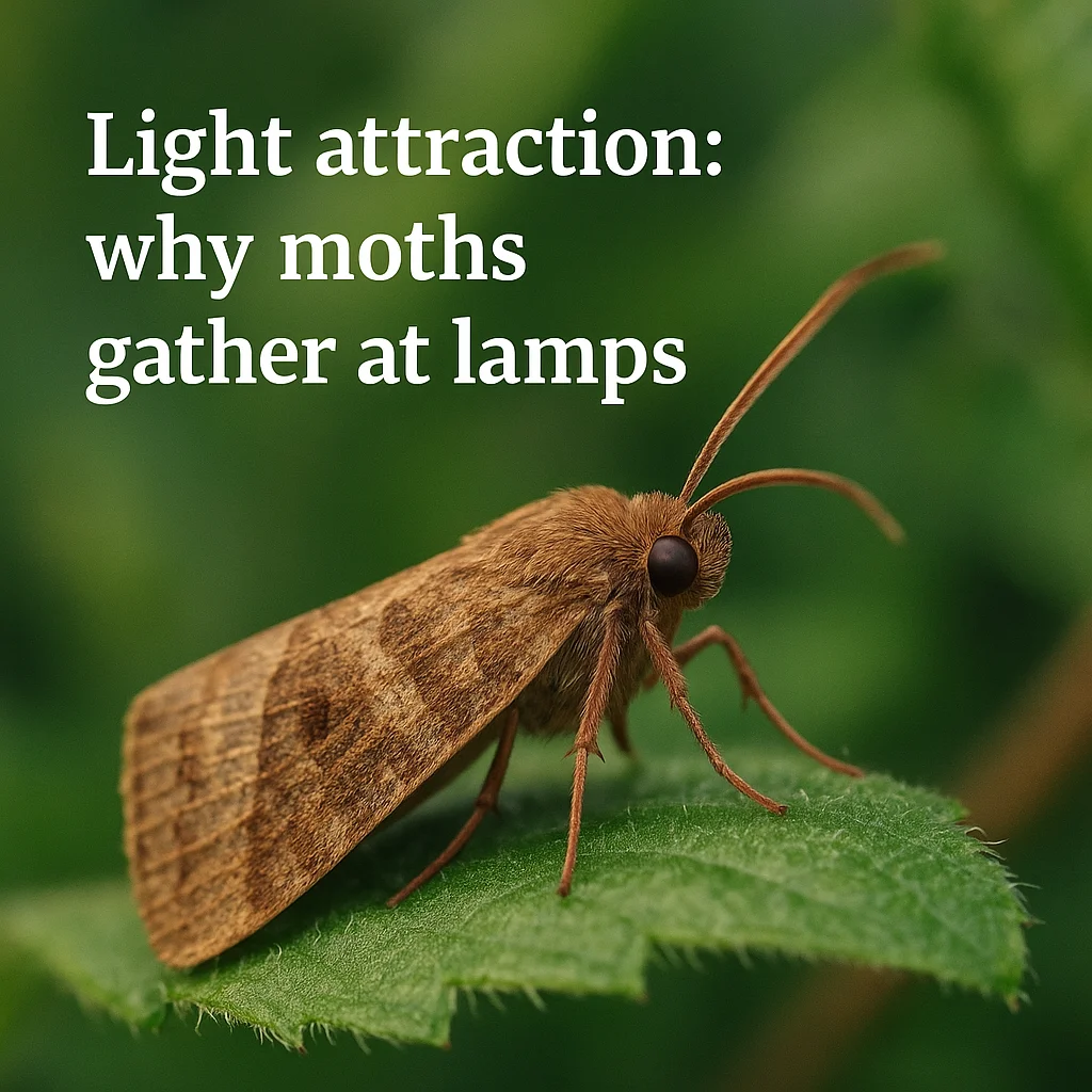 Light attraction: why moths gather at lamps