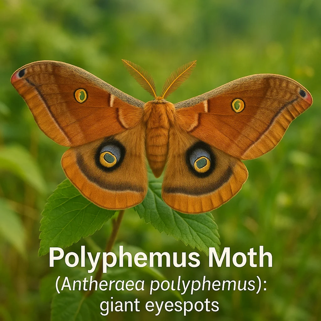 Polyphemus Moth (Antheraea polyphemus): giant eyespots