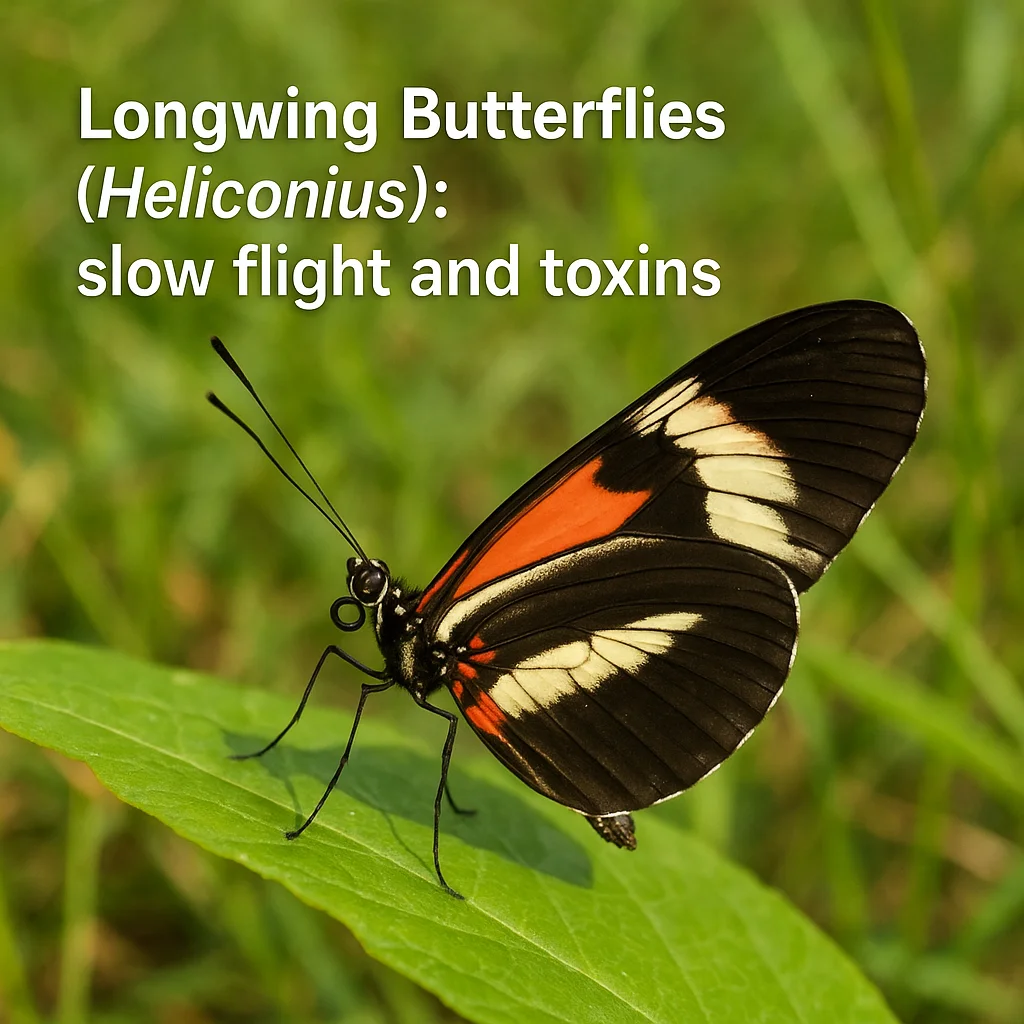 Longwing Butterflies (Heliconius): slow flight and toxins