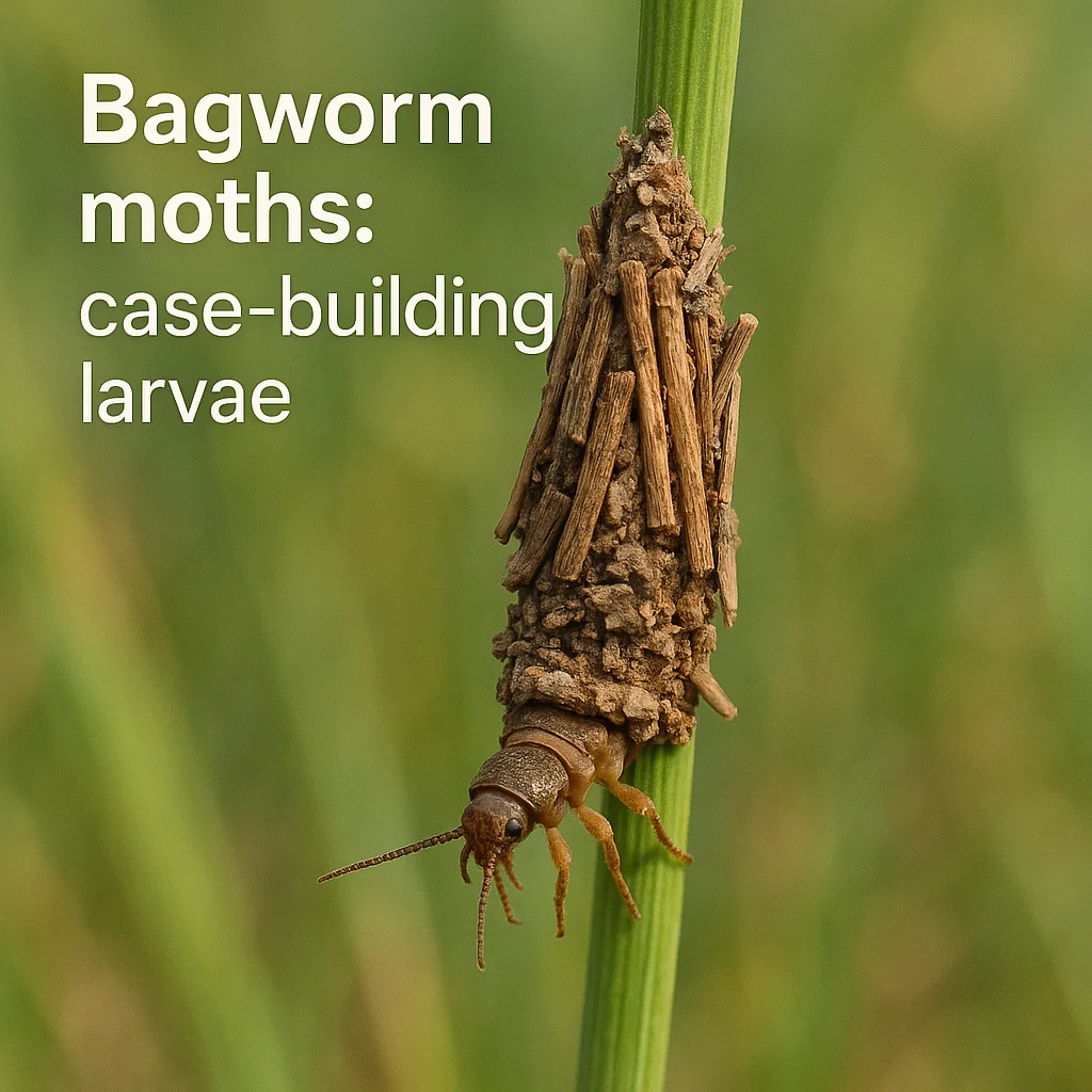 Bagworm moths: case-building larvae