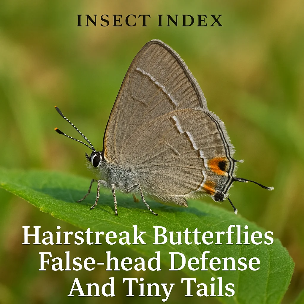 Hairstreak Butterflies False-head Defense And Tiny Tails