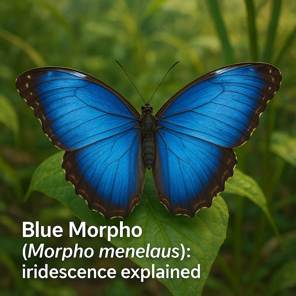Blue Morpho (Morpho menelaus): iridescence explained