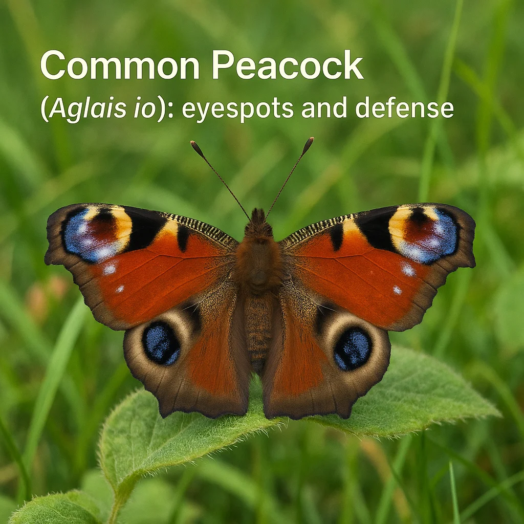 Common Peacock (Aglais io): eyespots and defense