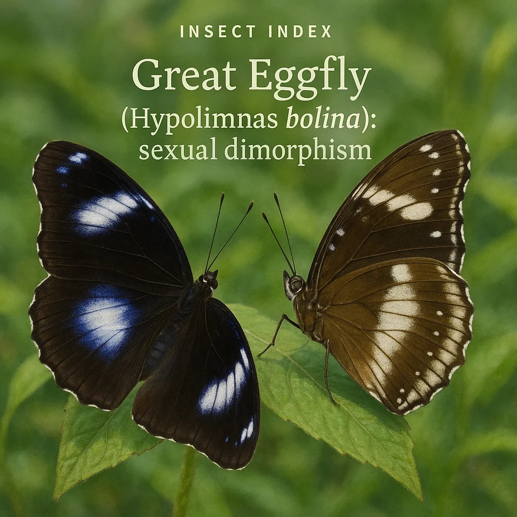 Great Eggfly (Hypolimnas bolina): sexual dimorphism