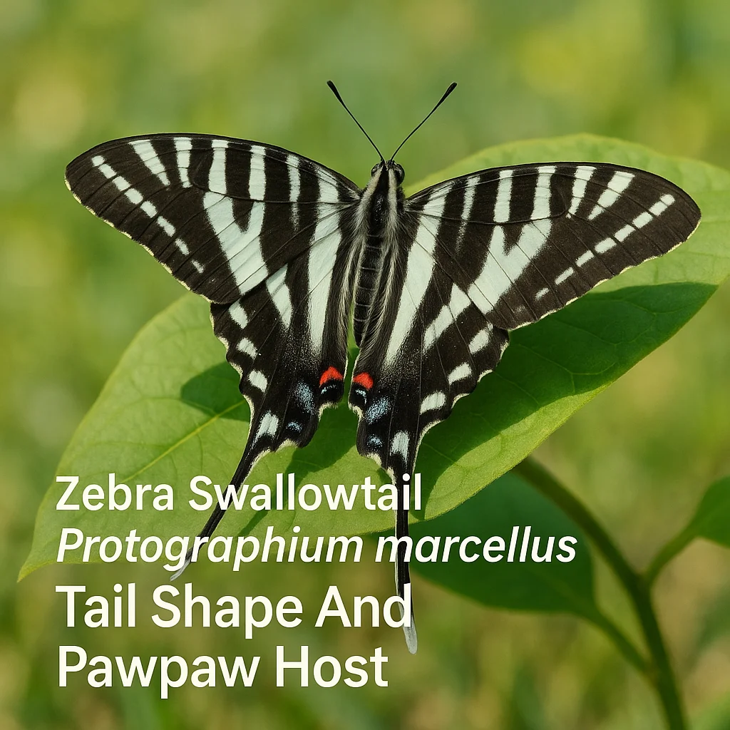 Zebra Swallowtail Protographium Marcellus Tail Shape And Pawpaw Host