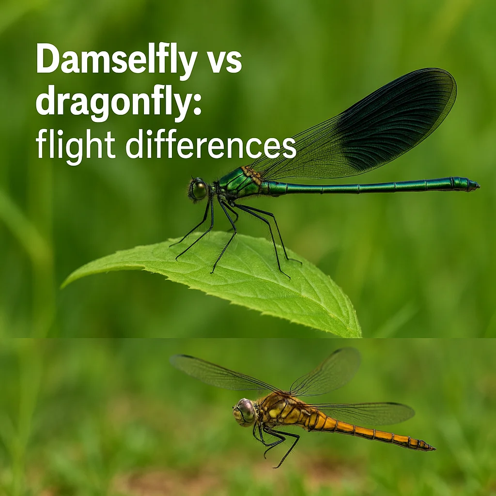 Damselfly vs dragonfly: flight differences