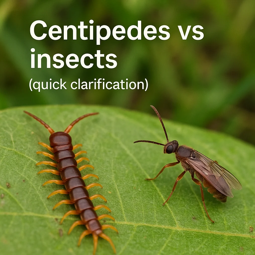 Centipedes vs insects (quick clarification)