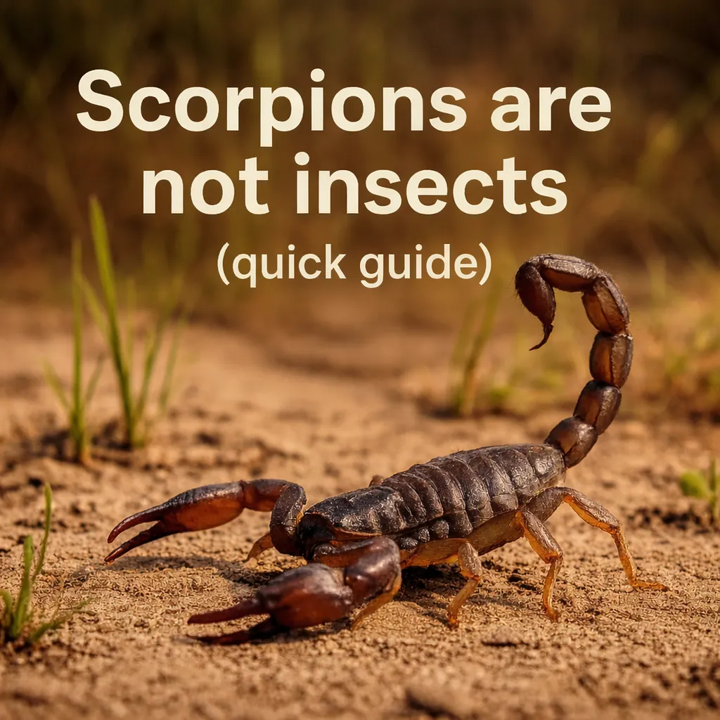 Scorpions are not insects (quick guide)