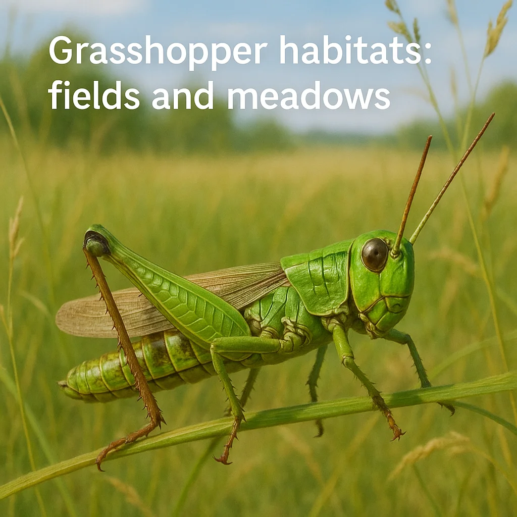 Grasshopper habitats: fields and meadows