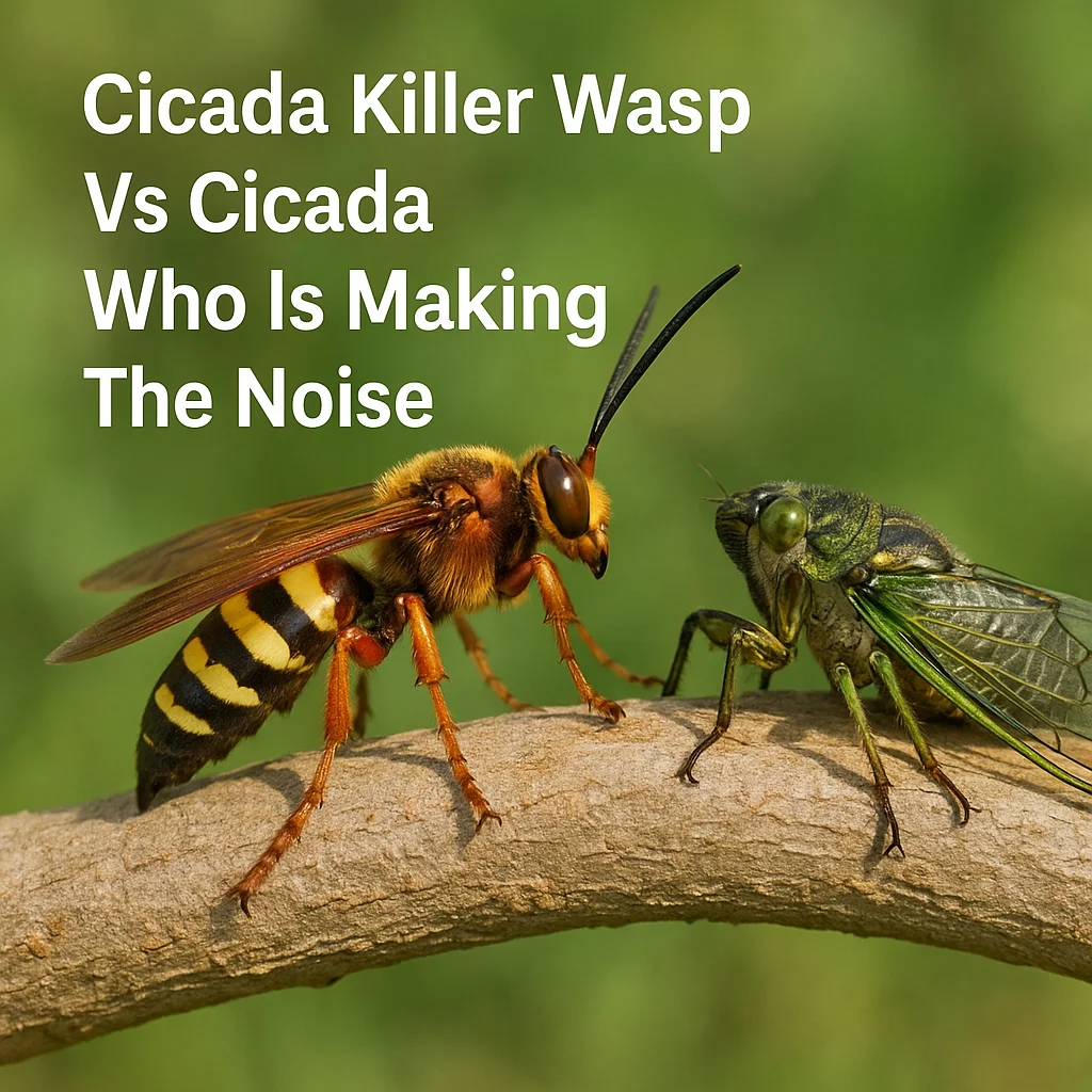 Cicada Killer Wasp Vs Cicada Who Is Making The Noise