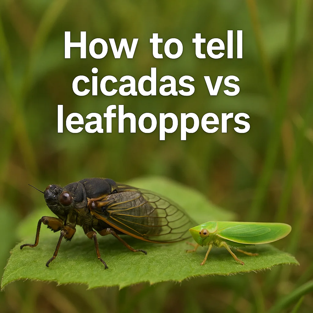 How to tell cicadas vs leafhoppers