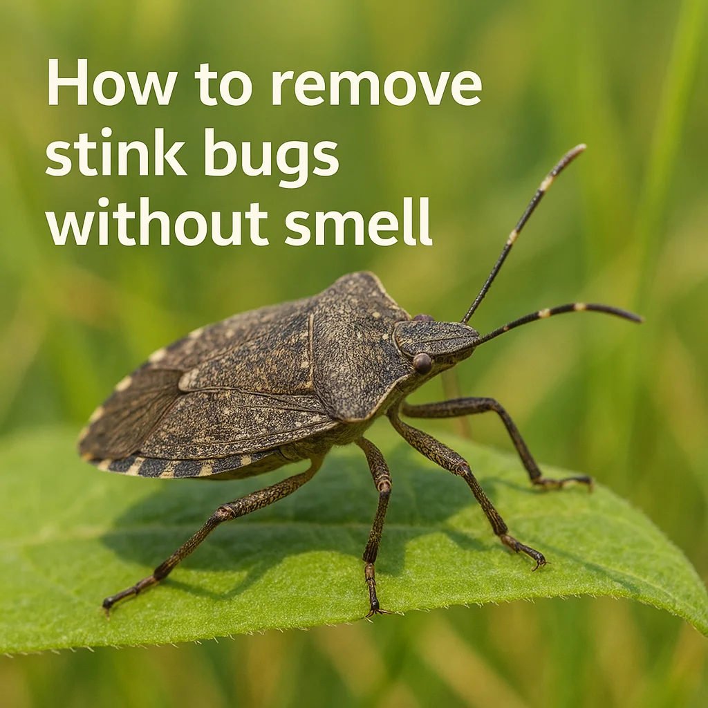 How to remove stink bugs without smell