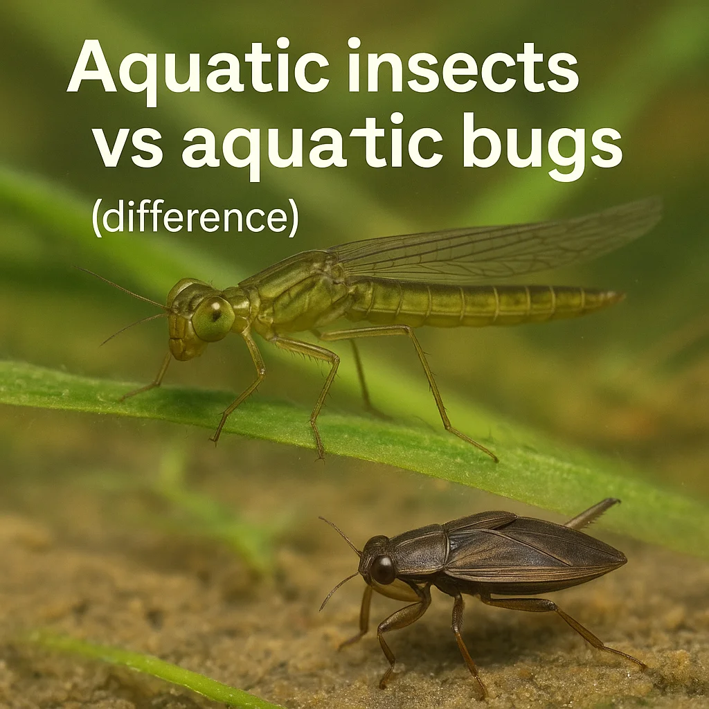 Aquatic insects vs aquatic bugs (difference)