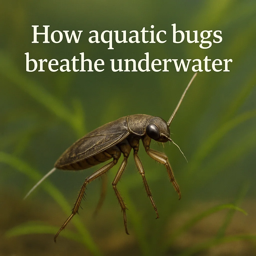 How aquatic bugs breathe underwater