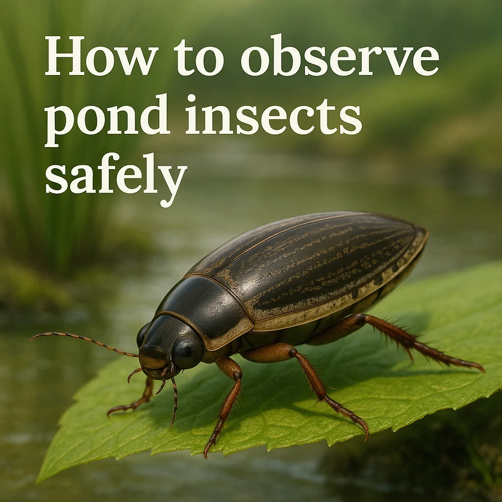 How to observe pond insects safely
