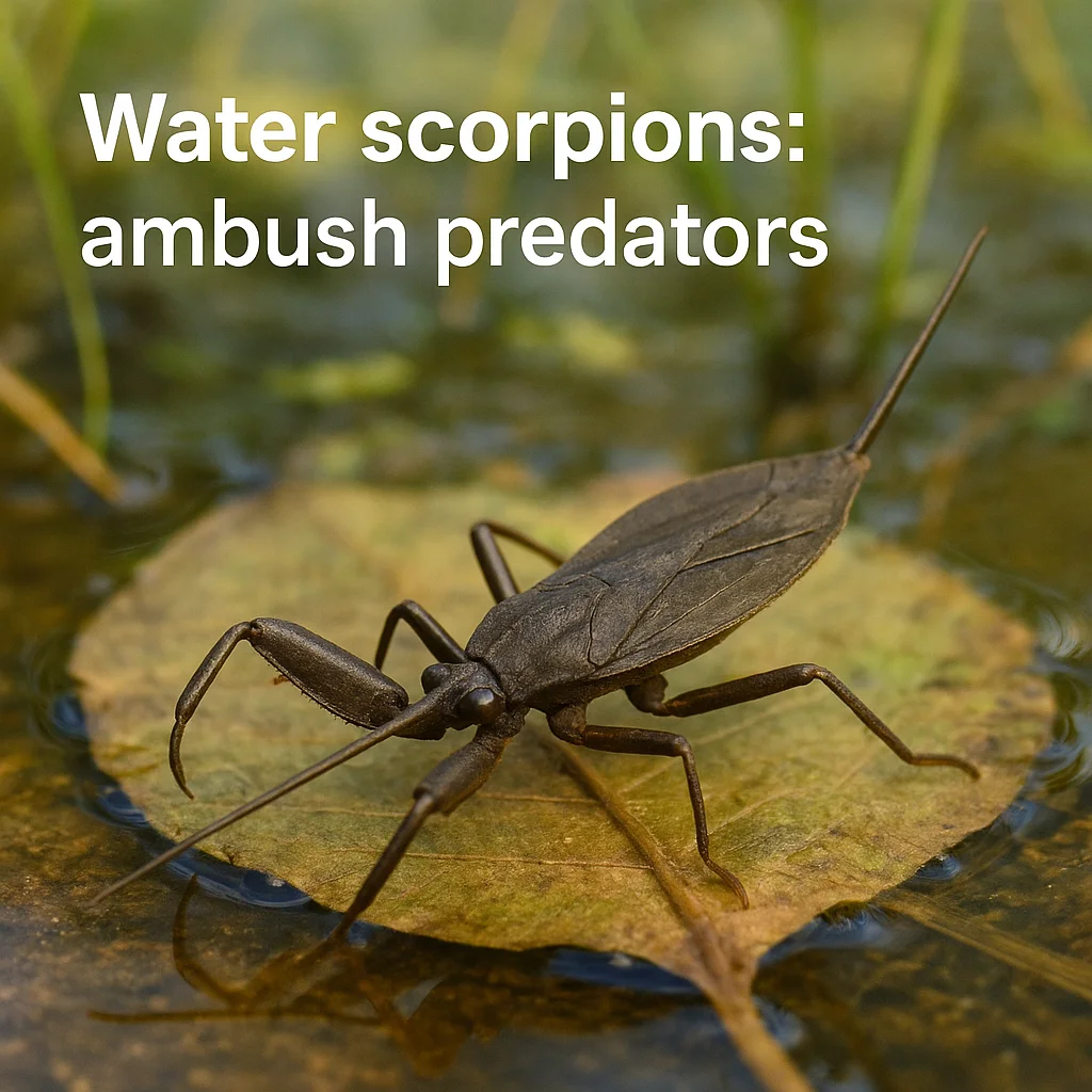 Water scorpions: ambush predators